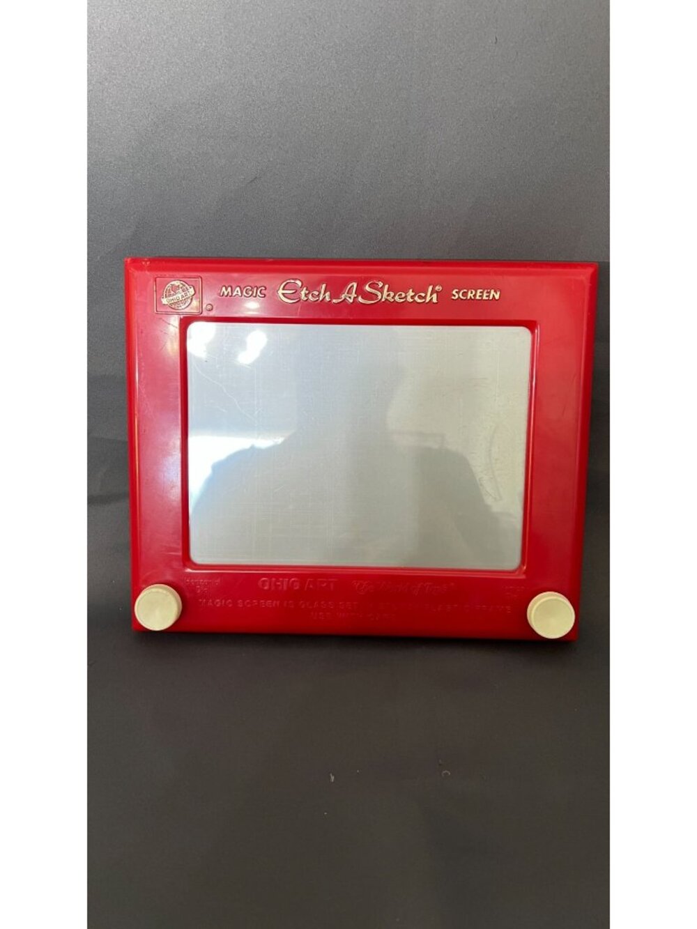 Magic Etch A Sketch Screen By Ohio Art Vintage Classic Toy Red White